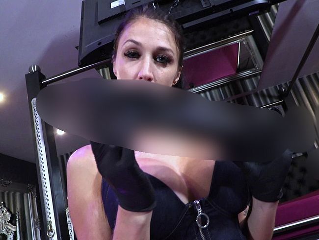 Lady Meli Porno Video: ana* s*x für devoten skla*en: ars**loch mit Gummischw**z gefi**t!